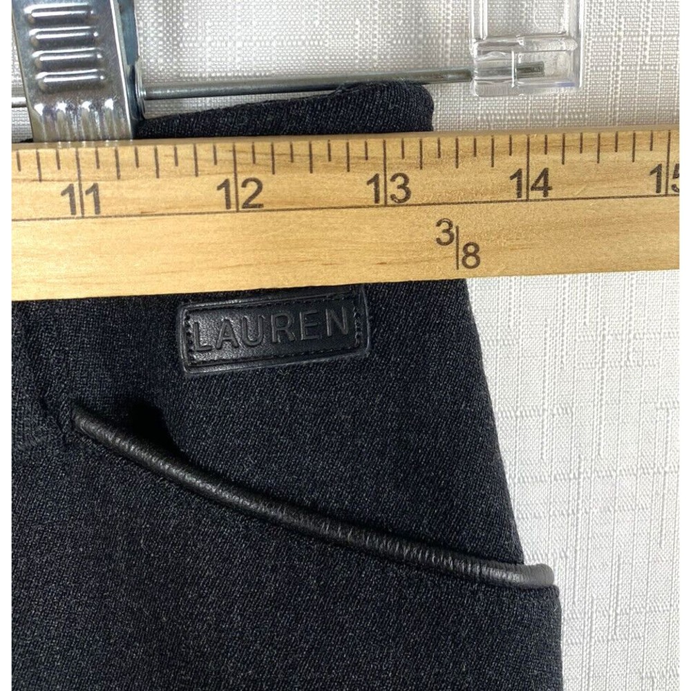 Ralph Lauren Pants Side Zip Womens Size 6 Petite Charcoal Wool Blend Fitted - Picture 8 of 10